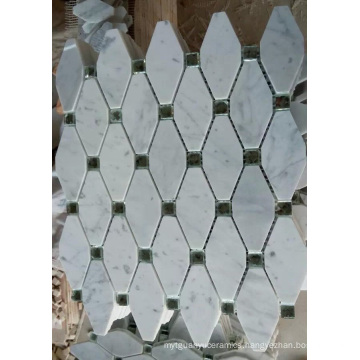 Octagon Mosaic Tile White Marble Stone Mosaic (HSM210)